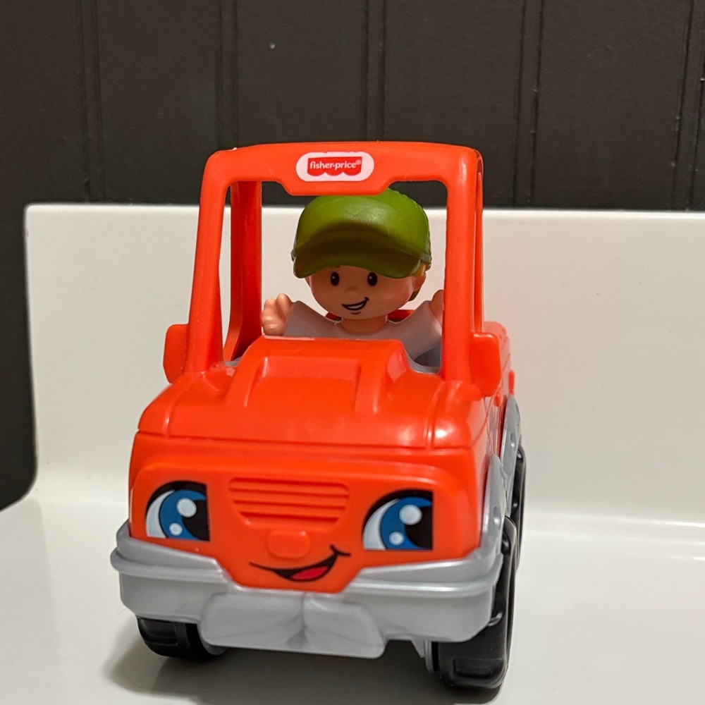 Fisher-Price Orange and Silver Toy Vehicle with Driver
